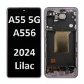 Samsung SM-A556 (A55 5G 2024) LCD touch screen (Original Service Pack) with frame [LAVENDER / LILAC] GH82-34305C